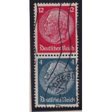 ALEMANIA 1934 ESTAMPILLAS SE-TENANT ZUSAMMENDRUCKE USADAS QUE SON MUCHO MAS ESCASAS MICHEL S165 8 €